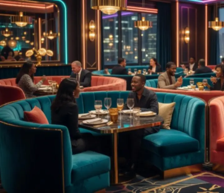 Moderní interiér restaurace Cezia Club